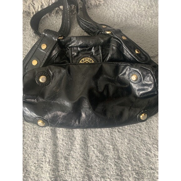 Marc Jacobs Black Cow Leather Two Way Zipper Shoulder Bag Purse Oversized. - Picture 3 of 16